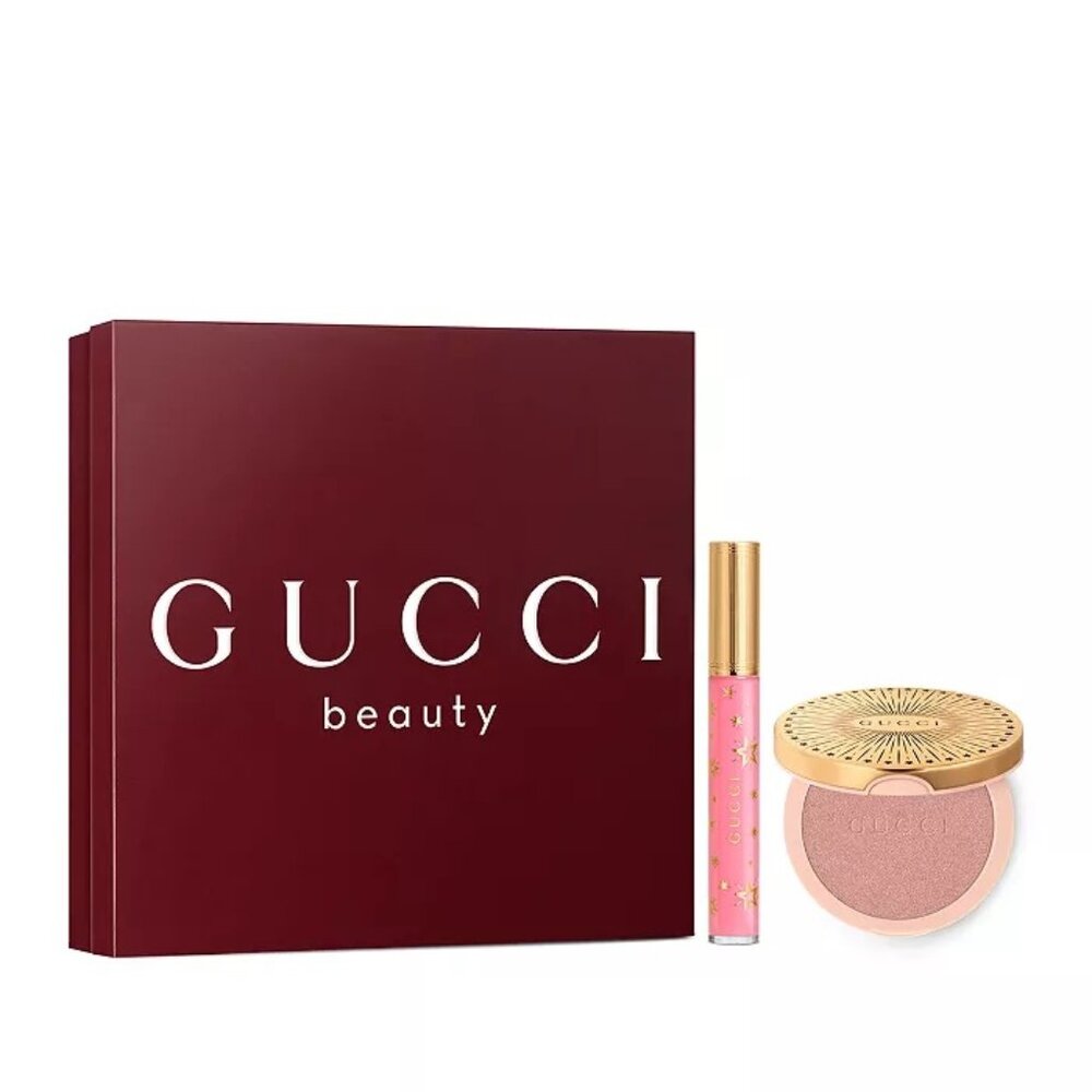 Gucci 2 Piece Glow Highlighter & Lip Gloss Gift Set ($101 value)